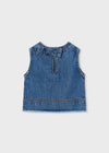 Blusa Top Denim Fluido Oscuro Niña Mayoral M3030 MAYORAL