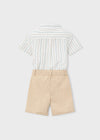 Conjunto Bermuda Lino Suiting Mocca Niño Mayoral M3217 MAYORAL