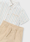 Conjunto Bermuda Lino Suiting Mocca Niño Mayoral M3217 MAYORAL