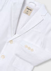 Saco Blazer Lino Suiting Blanco Niño Mayoral M3437 MAYORAL
