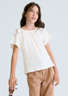 Blusa M/C Bambula Hueso Junior Niña Mayoral M6006 MAYORAL