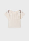 Blusa M/C Bambula Hueso Junior Niña Mayoral M6006 MAYORAL