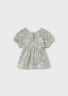 Blusa M/C Punto Bambula Estampado Flores Cielo Bebe Niña Mayorall M1105 MAYORAL