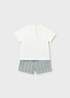 Conjunto Bermuda Lino Aplique Jade Bebe Niño Mayoral M1227 MAYORAL
