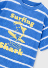 Playera M/C Rayas Estampadas Azul Niño Mayoral M3082 MAYORAL