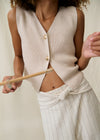 Blusa Chaleco Tejido Botones Beige Junior Niña Mayoral M6020 MAYORAL
