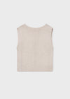 Blusa Chaleco Tejido Botones Beige Junior Niña Mayoral M6020 MAYORAL