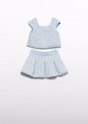 Conj. Falda Tweed Celeste Abelylula M5059 ABEL Y LULA