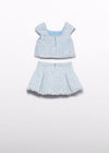Conj. Falda Tweed Celeste Abelylula M5059 ABEL Y LULA