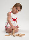 Conjunto Blusa Cangrejo Short Estampado Rojo Bebe Niña Mayoral M1210 MAYORAL