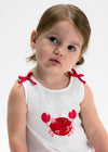 Conjunto Blusa Cangrejo Short Estampado Rojo Bebe Niña Mayoral M1210 MAYORAL