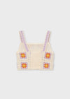 Blusa Crochet Hueso Niña Mayoral M3029 MAYORAL