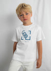 Conjunto Playera M/C Embossed Blanco Con Short Topo Niño Mayoral M3058 MAYORAL
