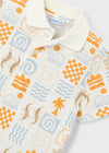 Polo M/C Estampado Nata Naranja Niño Mayoralt2 M3104 MAYORAL