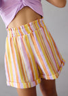 Conjunto Short Rayas Con Blusa Lila Niña Mayoral M3227 MAYORAL