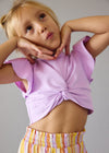 Conjunto Short Rayas Con Blusa Lila Niña Mayoral M3227 MAYORAL