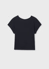 Blusa M/C Rayas Negro Junior Niña Mayoral M6008 MAYORAL