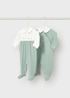 Set 2 Mamelucos  Aqua Bebe Niña Mayoral M1703 MAYORAL