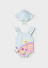 Traje Baño Y Gorro Proteccion Solar Cielo Bebe Niña Mayoral M1737 MAYORAL
