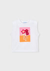 Blusa S/M Flores Blanco Niña Mayoral M3023 MAYORAL