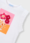 Blusa S/M Flores Blanco Niña Mayoral M3023 MAYORAL