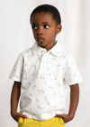 Polo M/C Estampado Bco-Oliva Niño Mayoral  M3101 MAYORAL
