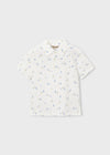 Polo M/C Estampado Bco-Oliva Niño Mayoral  M3101 MAYORAL