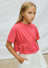 Blusa M/C Moños Coral Junior Niña Mayoral M6004 MAYORAL