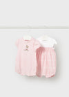 Set 2 Pañaleros Cortos Rosa Baby Mayoral M1705 MAYORAL