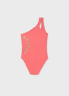 TRAJE DE BAÑO ASIMETRICO FLAMINGO JUNIOR NIñA MAYORAL M6778 MAYORAL