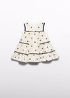 Vestido Bordado Flores Crema  Bebe Niña Abelylula M5022 ABEL Y LULA