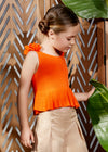 Blusa Top Tejido Naranja Junior Niña Abelylula M5170 ABEL Y LULA