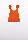 Blusa Top Tejido Naranja Junior Niña Abelylula M5170 ABEL Y LULA