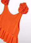 Blusa Top Tejido Naranja Junior Niña Abelylula M5170 ABEL Y LULA