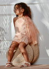 Conjunto Bermuda Crepe Ondas Peach Niña Abelylula M5209 ABEL Y LULA