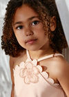 Conjunto Bermuda Crepe Ondas Peach Niña Abelylula M5209 ABEL Y LULA