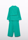 Conjunto De Vestir Saco Pantalon Jacquard Fluido Jade Niña Abelylula M5219 ABEL Y LULA