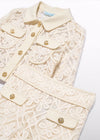 Conjunto Formal Capry Bordado Beige Niña Abelylula M5288 ABEL Y LULA