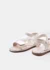 Huarache Formal Flores Champagne Para Niña Mayoral M45734 MAYORAL