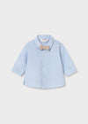 Camisa M/L Con Moño Bebe Recien Nacido Celeste Mayoral M2101 MAYORAL