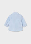 Camisa M/L Con Moño Bebe Recien Nacido Celeste Mayoral M2101 MAYORAL