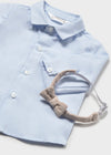 Camisa M/L Con Moño Bebe Recien Nacido Celeste Mayoral M2101 MAYORAL