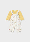 Conjunto Overol Estampado Amarillo Recien Nacida Niña Mayoral M2604 MAYORAL