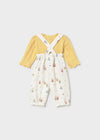 Conjunto Overol Estampado Amarillo Recien Nacida Niña Mayoral M2604 MAYORAL