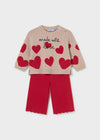 Conjunto Pantalon Y Sueter Tejido Rojo Bebe Niña Mayoral M2556 MAYORAL