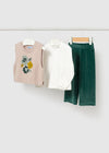 Conjunto 3 Piezas Chaleco Tejido Nenufar Bebe Niña Mayoral M2559 MAYORAL
