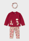 Conjunto Leggings Con Diadema Rojo Bebe Niña Mayoral M2780 MAYORAL