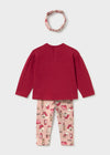 Conjunto Leggings Con Diadema Rojo Bebe Niña Mayoral M2780 MAYORAL