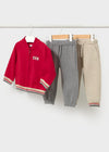 Conjunto Pants Sudadera 2 Pantalones Rojo Bebe Niño Mayoral M2835 MAYORAL