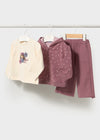 Conjunto Pants 3 Piezas Lila Bebe Niña Mayoral M2839 MAYORAL